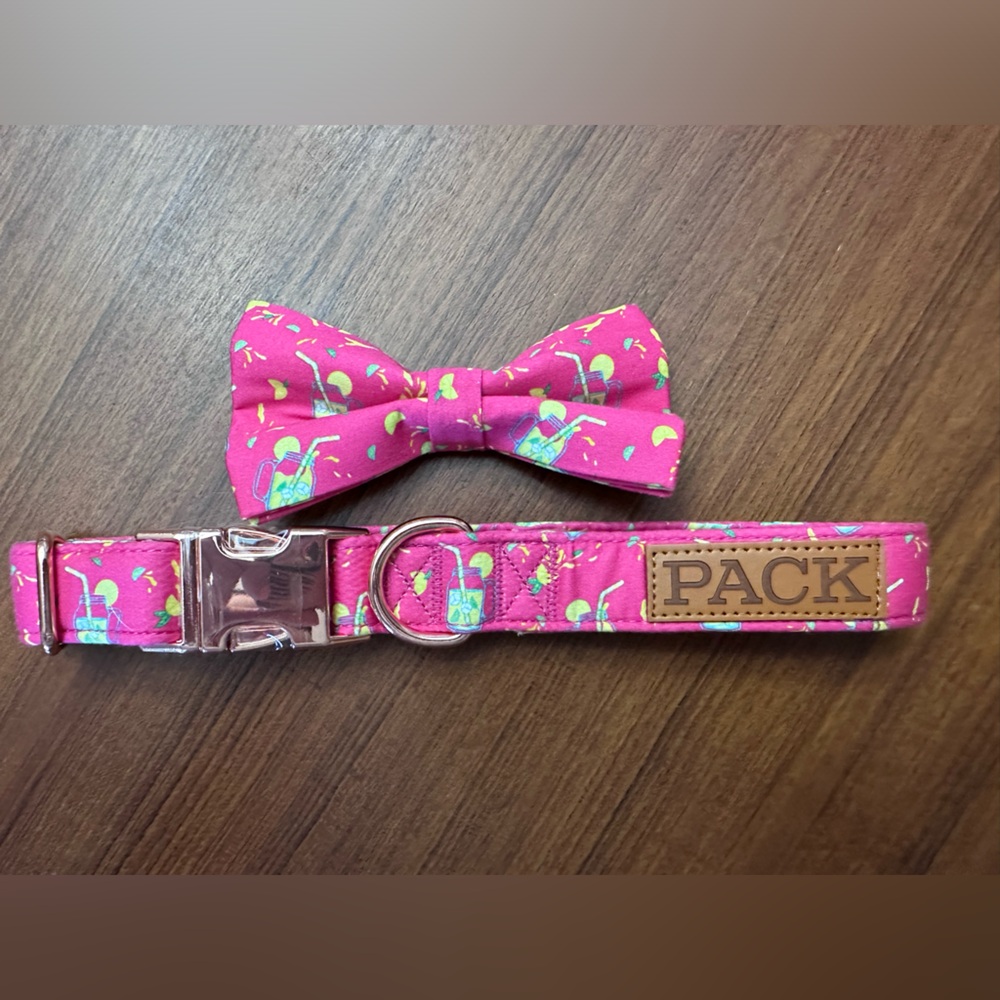 NEW Lemonade Dog Collar with Bow